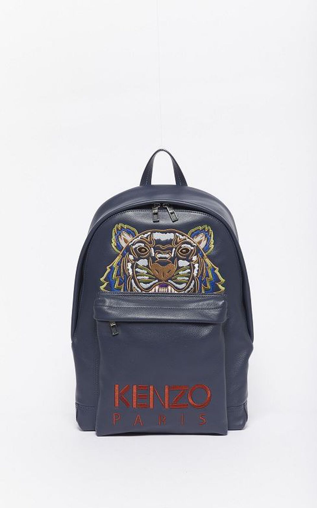 Mochila Kenzo Tiger Cuero Hombre Azul Marino Azules ZXW157983